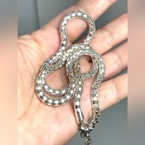 Sterling Silver Elegant Snake Chain Necklace!!
